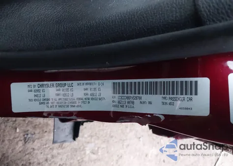 2015 Chrysler 200 Limited from USA, damaged, VIN 1C3CCCAB6FN528700